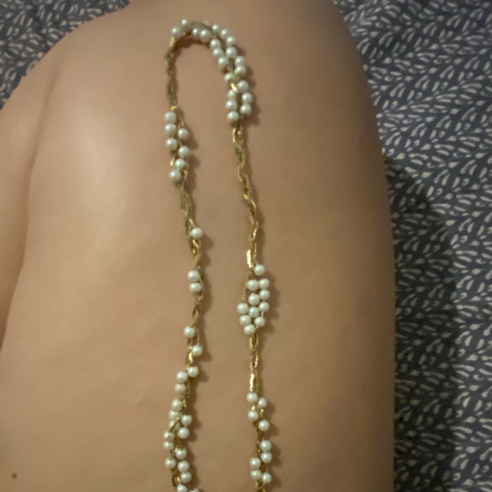 Pearl and gold necklace
